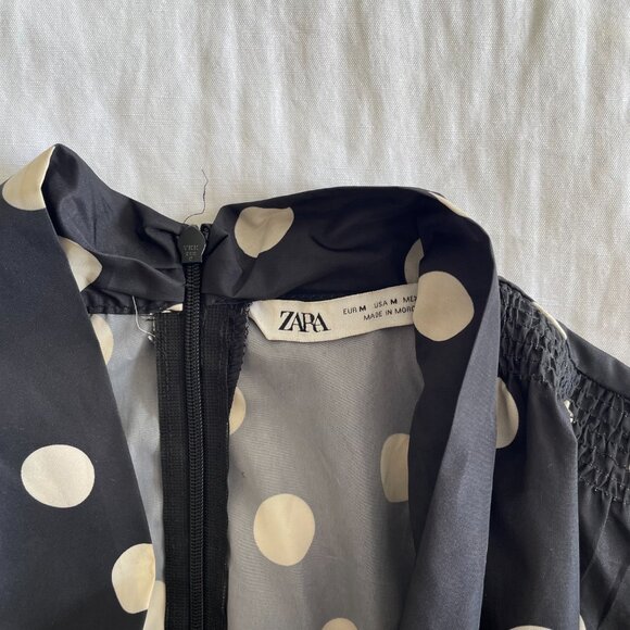 Zara Polka Dot Mini Jumpsuit (sz M) - Picture 5 of 8